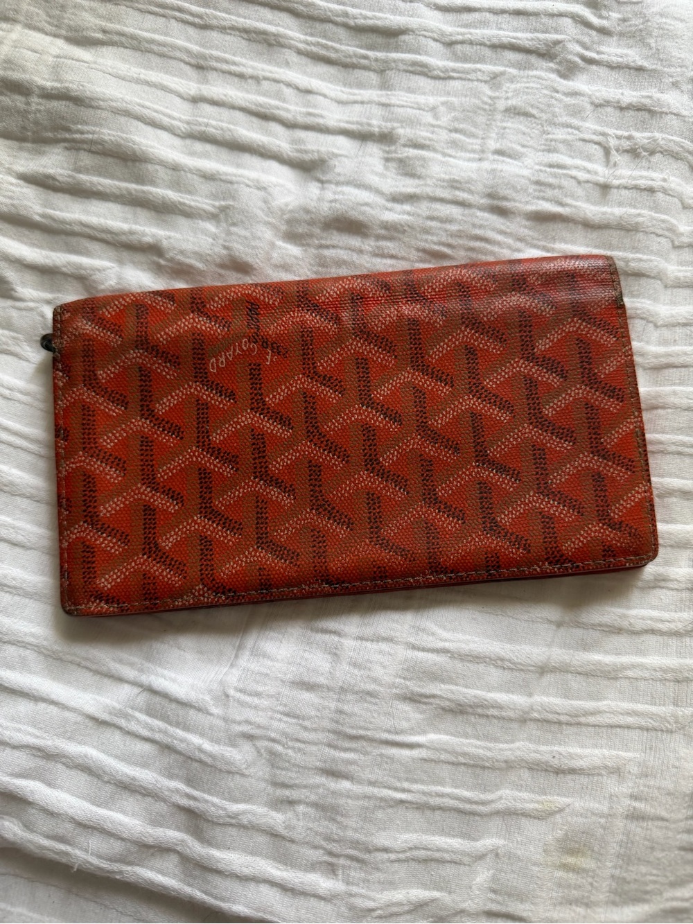 Goyard Richelieu Orange Leather Wallet